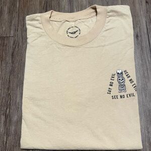 Tan Graphic Tee with Unique Design